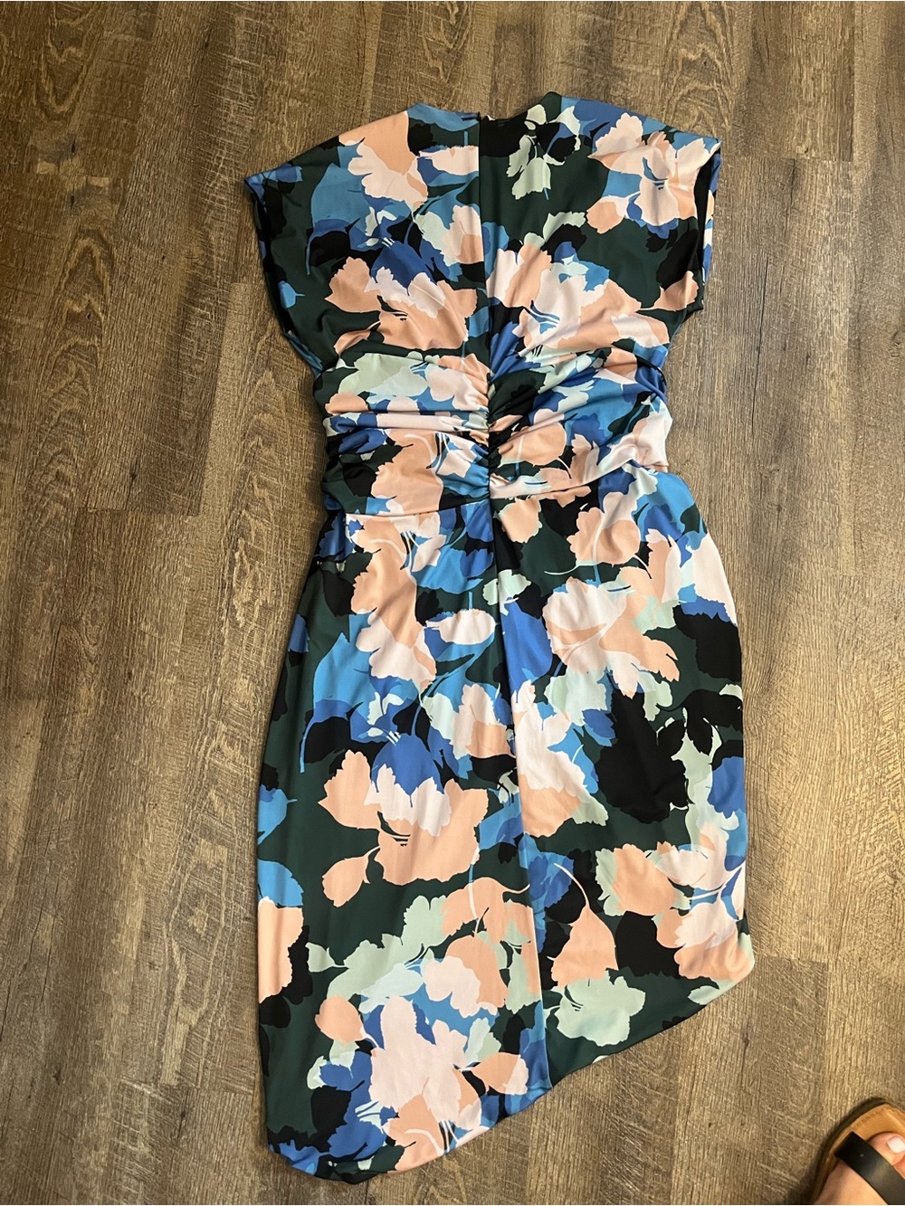 Alexia Admor Women’s XLarge One-Shoulder Dress in Blue and Peach Floral - Picture 8 of 9